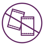 purple icon of no artificial sweeteners label