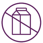 purple icon of no artificial flavors label